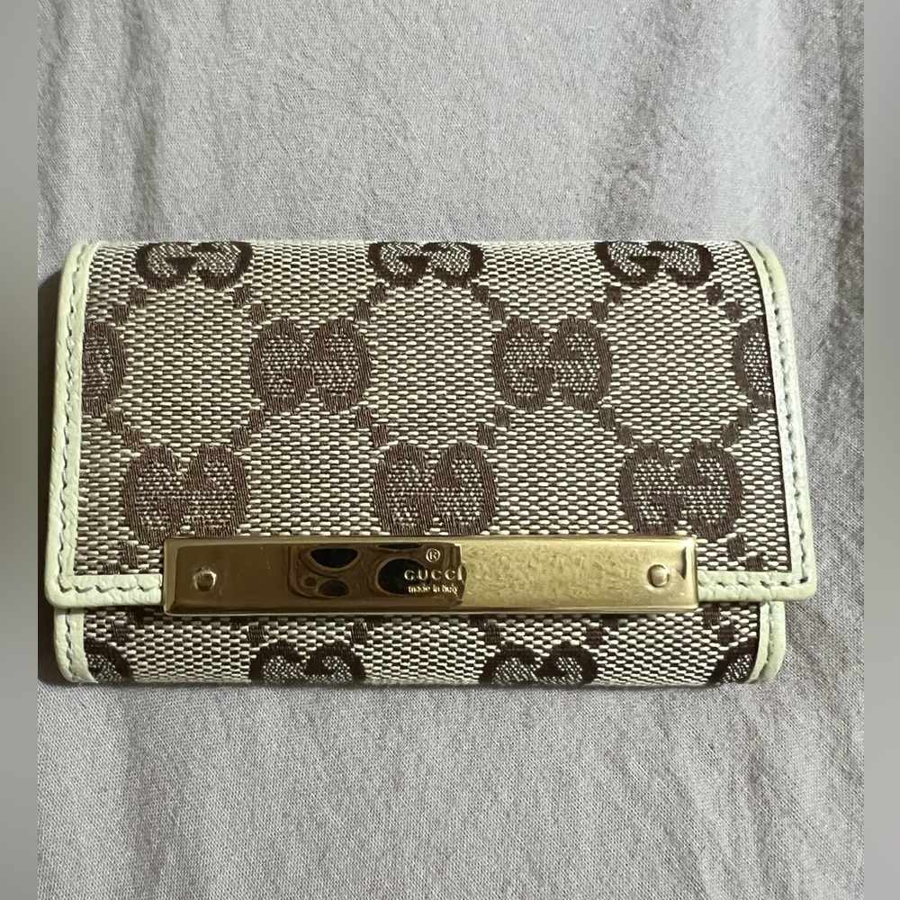 Gucci Supreme GG Monogram 6 Ring Key Card Holder Wallet